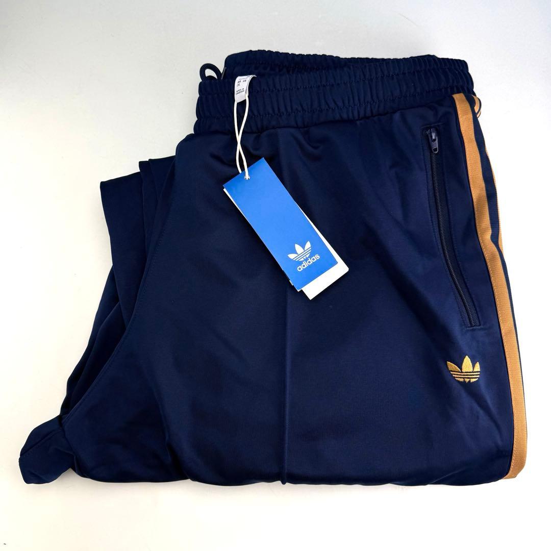 アディダス　オリジナルス　トラックパンツ 3本ライン　ネイビー　ブラウン 3XL