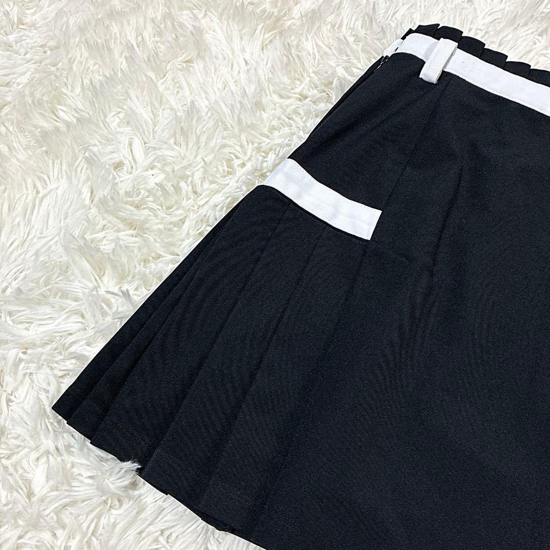 【美品】アルチビオ archivio ゴルフスカート サイドプリーツ 黒 白