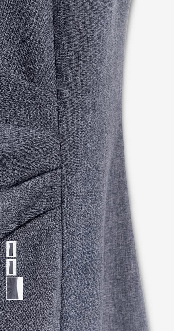 ZARA グレー ノースリーブ ロングワンピース
