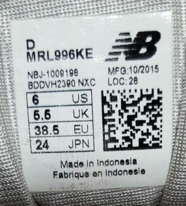 ニューバランス スニーカー new balance MRL996 KE 24cm