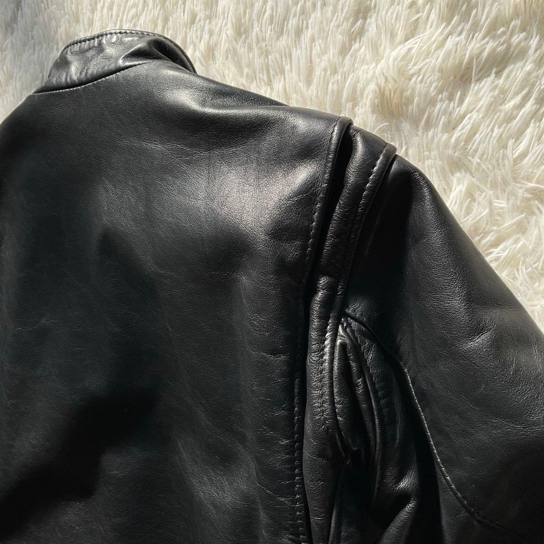USA製✨schott 641 レザージャケット　シングルライダース　36 黒