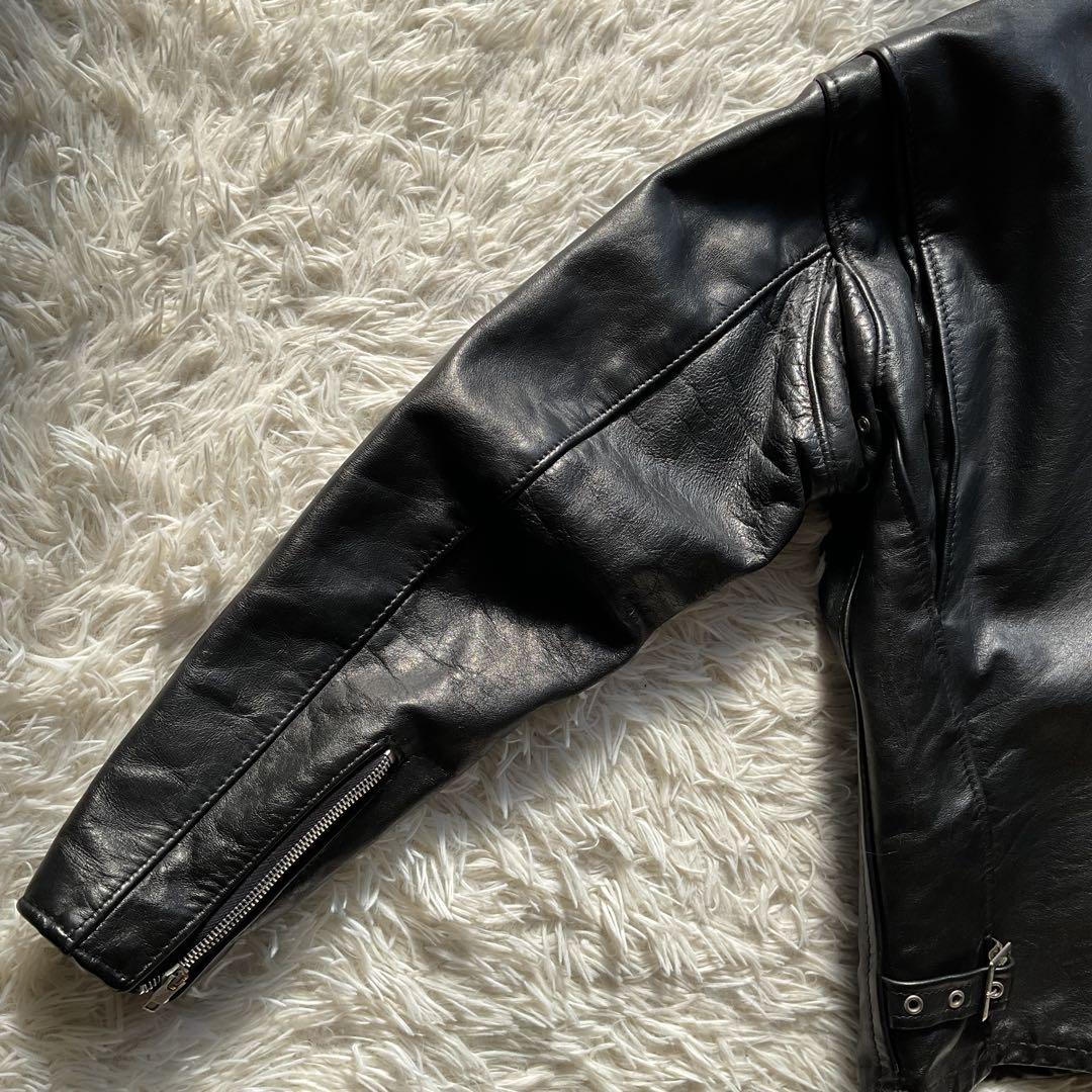 USA製✨schott 641 レザージャケット　シングルライダース　36 黒