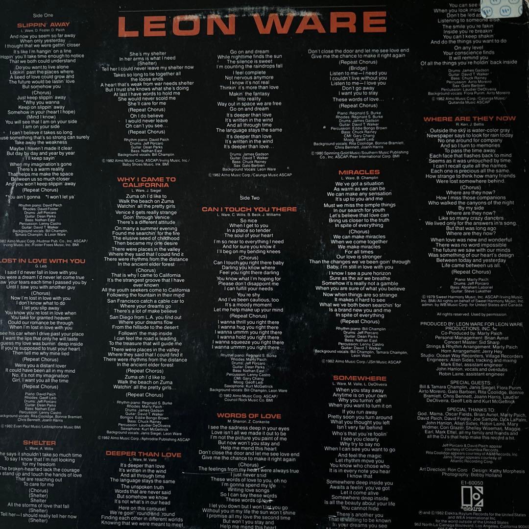 Leon Ware -Lp ソウル　レアグルーヴ