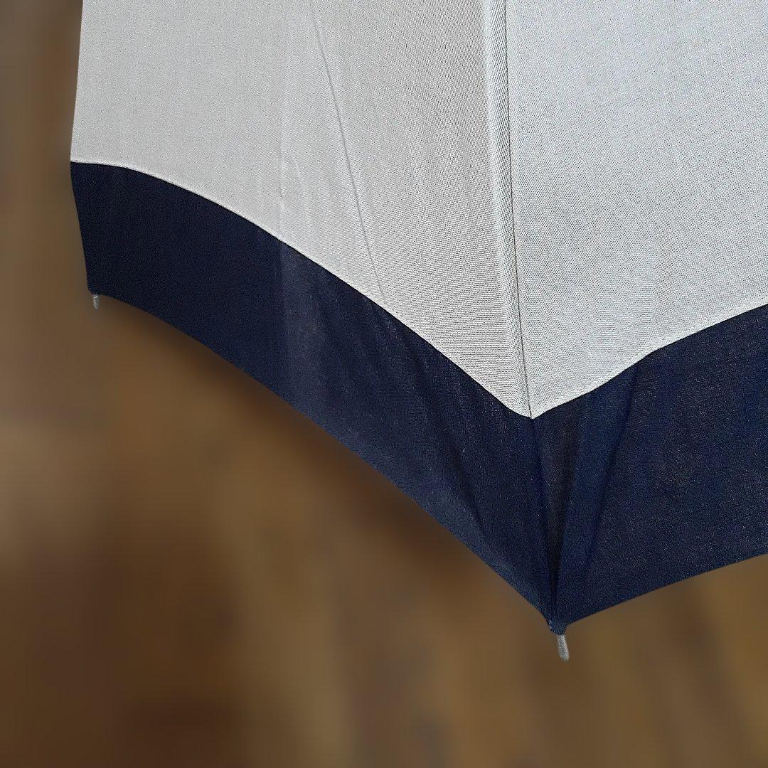 【新品】BURBERRY 傘 UVカット ベージュ　ネイビー晴雨兼用