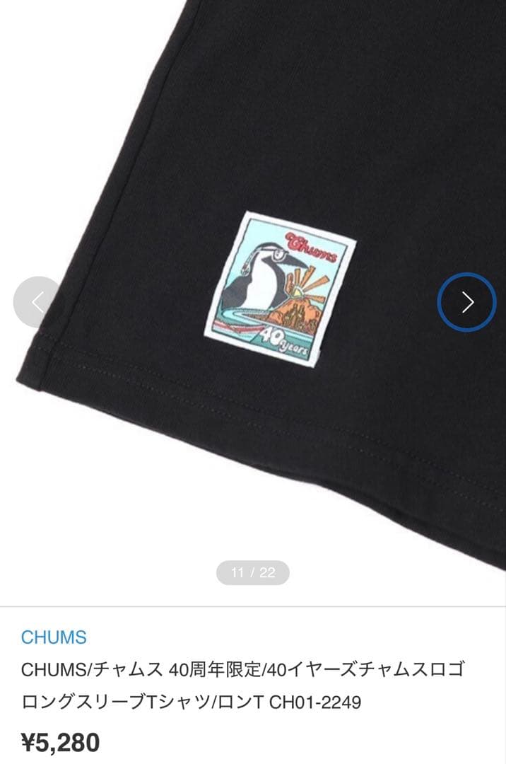 CHUMS Tシャツ&ロンTセット M