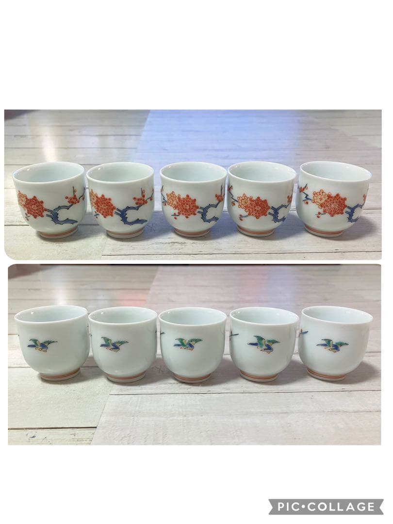 柿右衛門作　徳利2 盃5 酒器セット 酒器揃 有田焼