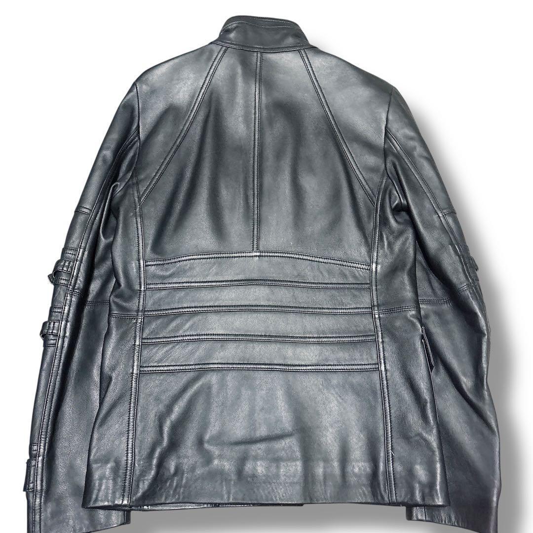 美品 アンタイトルMEN M-65型 レザージャケット 黒 ラムレザー 本革