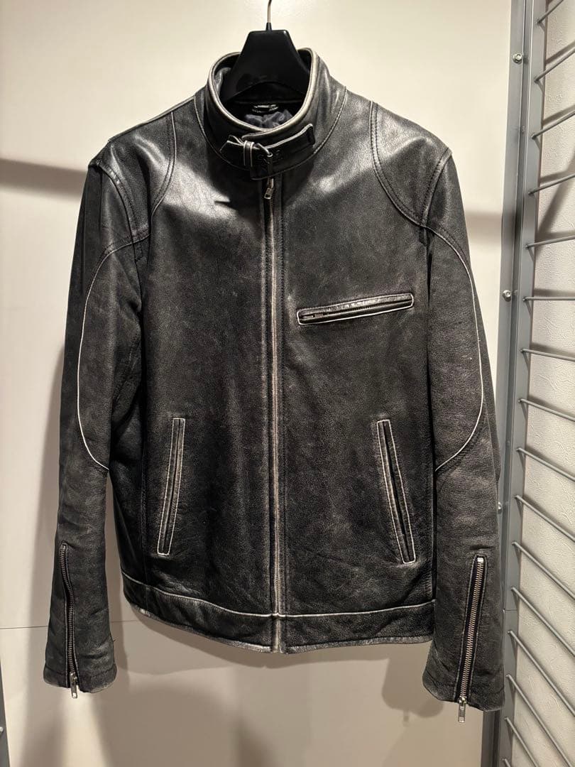 WIND ARMOR NICHIWA グレー レザージャケット