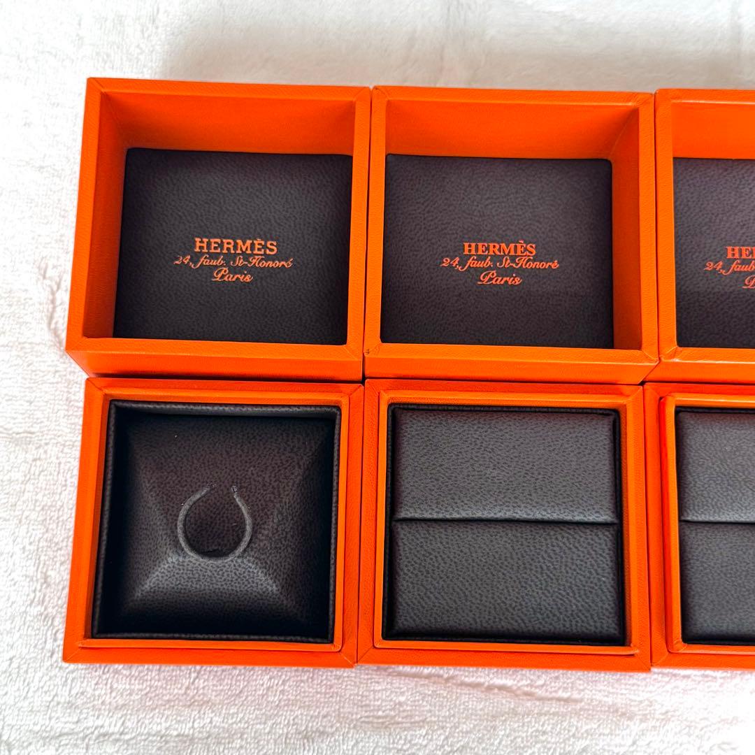 HERMES リング⠀空箱⠀オレンジ 　4箱　リボン付き