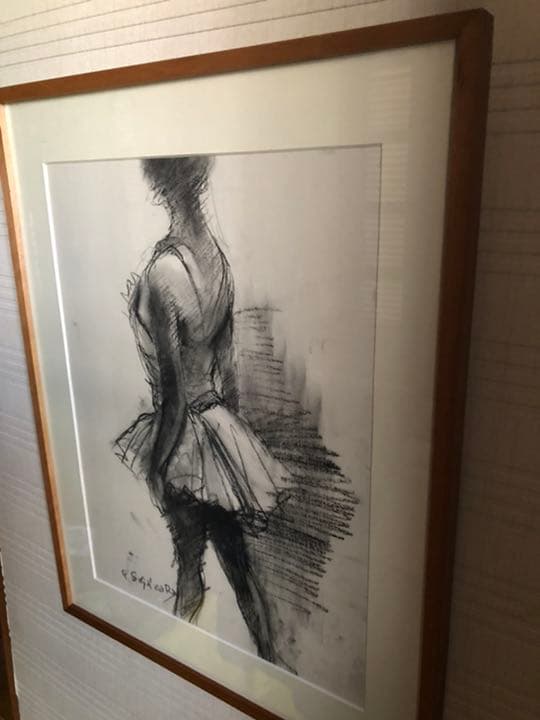 バレリーナ(デッサン画)菅原靖スガワラヤスシ