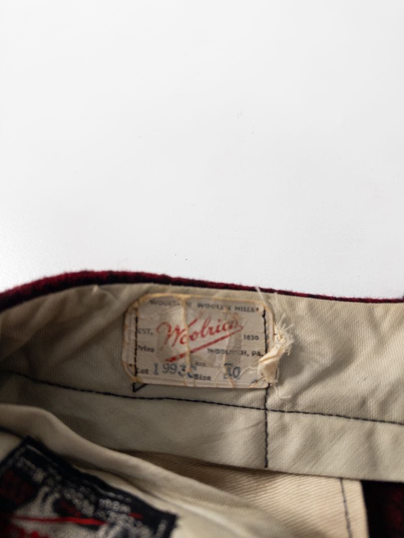 50s WoolRich ハンティングパンツ オンブレ シャドーチェック ウール