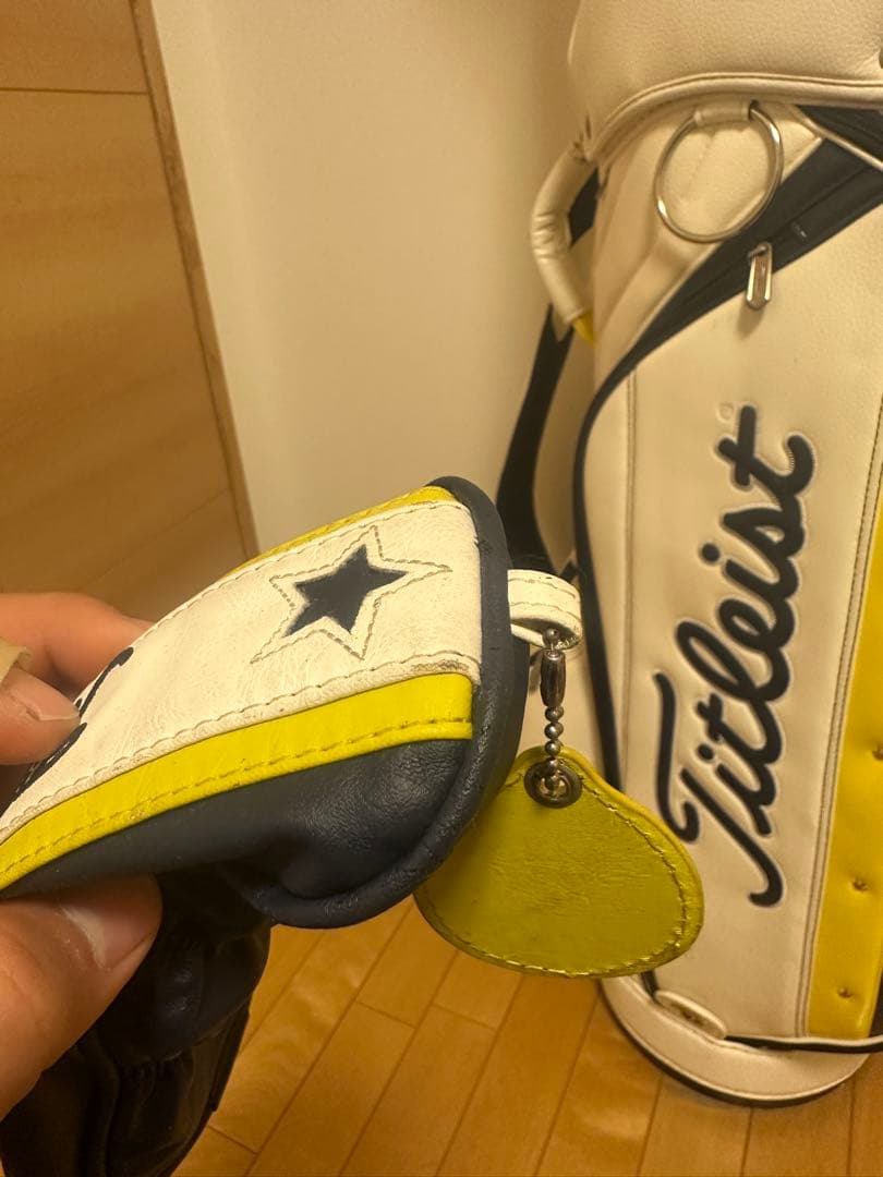 Titleist キャディバッグ ホワイト/ネイビー/イエロー
