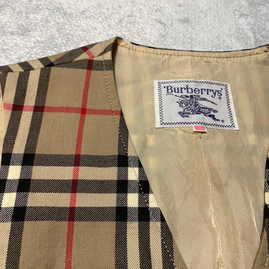 【極美品】Burberrys バーバリー ウール ジレベスト ノバチェック 11