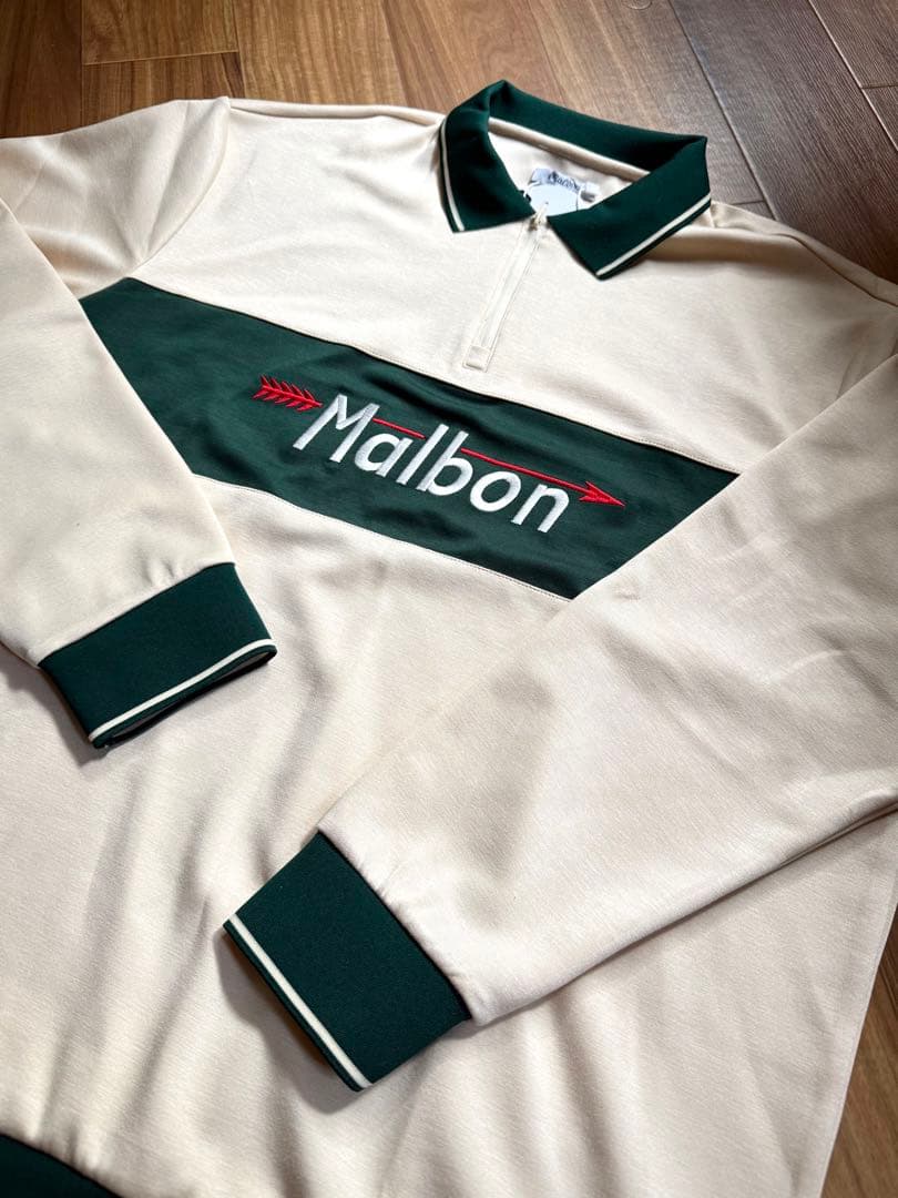 即日発送Malbon メンズハーフジップ トップスゴルフウェアスウェットXL