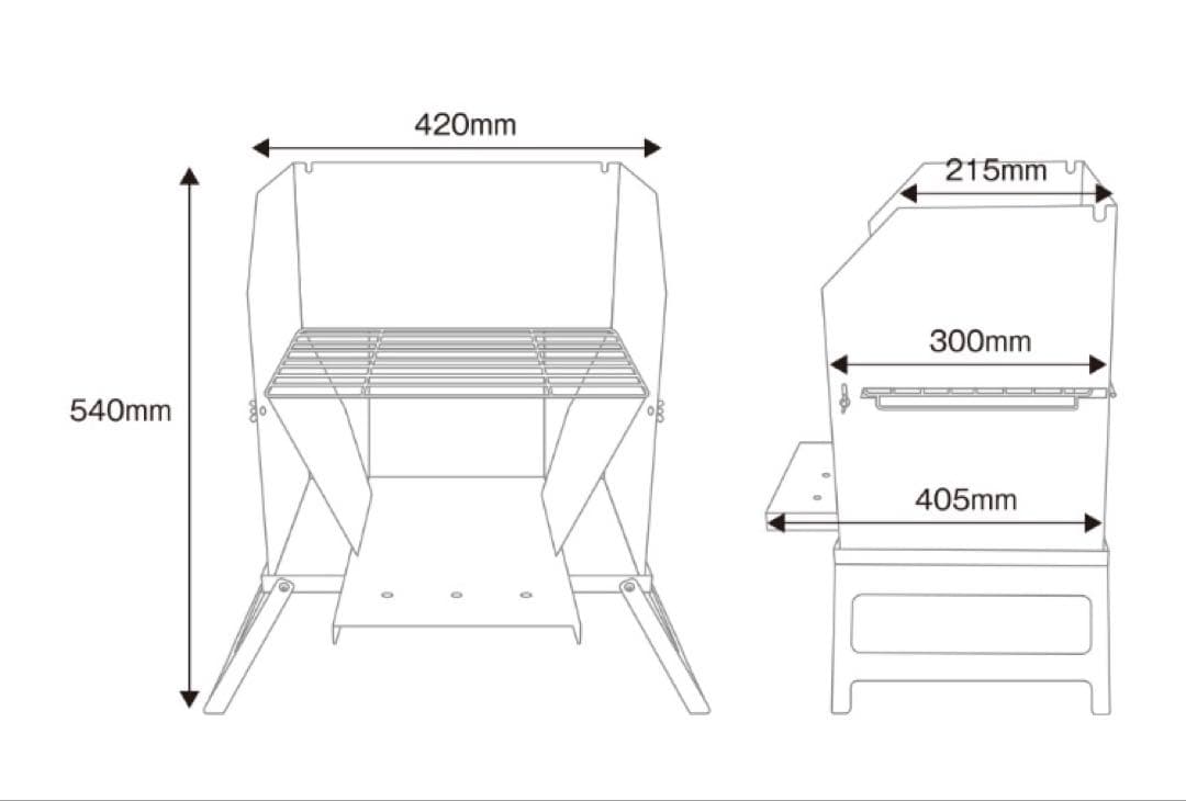 テントマーク tent-MarkDESIGNS 焚火グリル とん火 専用ケース付
