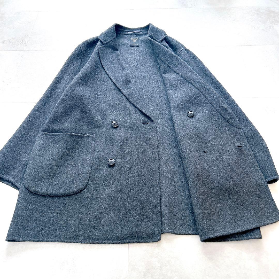 美品✨現行オーシバル　ウールリバーダブルブレストコート　MEN Lサイズ　グレー