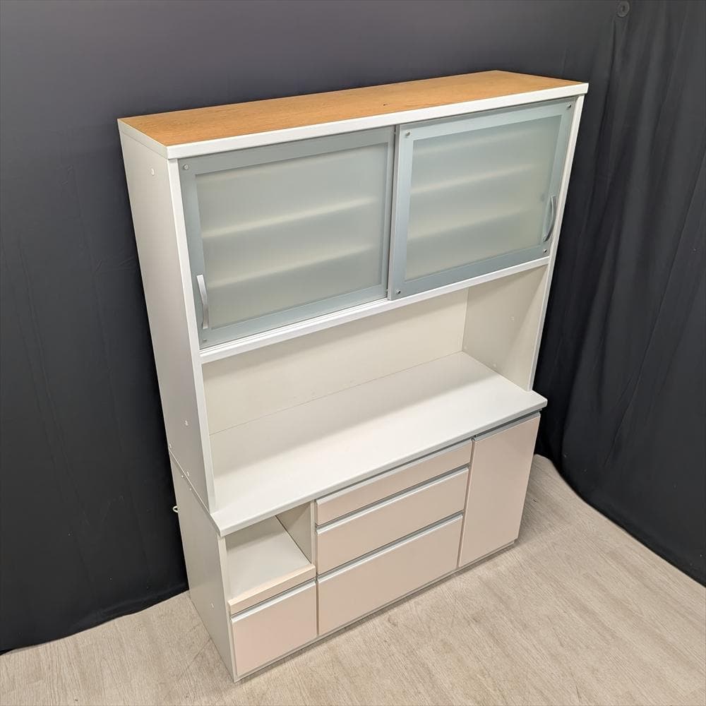 松田家具　レンジボード　キッチンボード　レンジ台　食器棚　ソフトクローズ　モイス