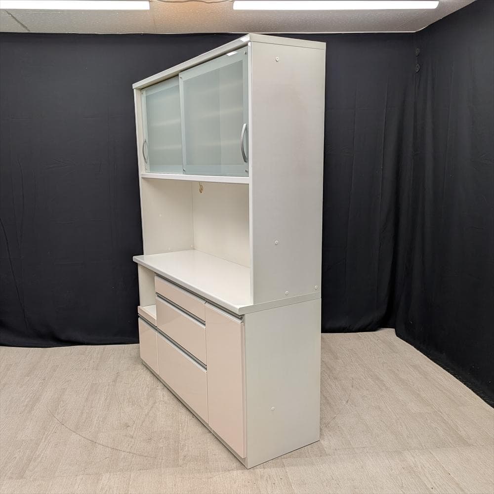 松田家具　レンジボード　キッチンボード　レンジ台　食器棚　ソフトクローズ　モイス