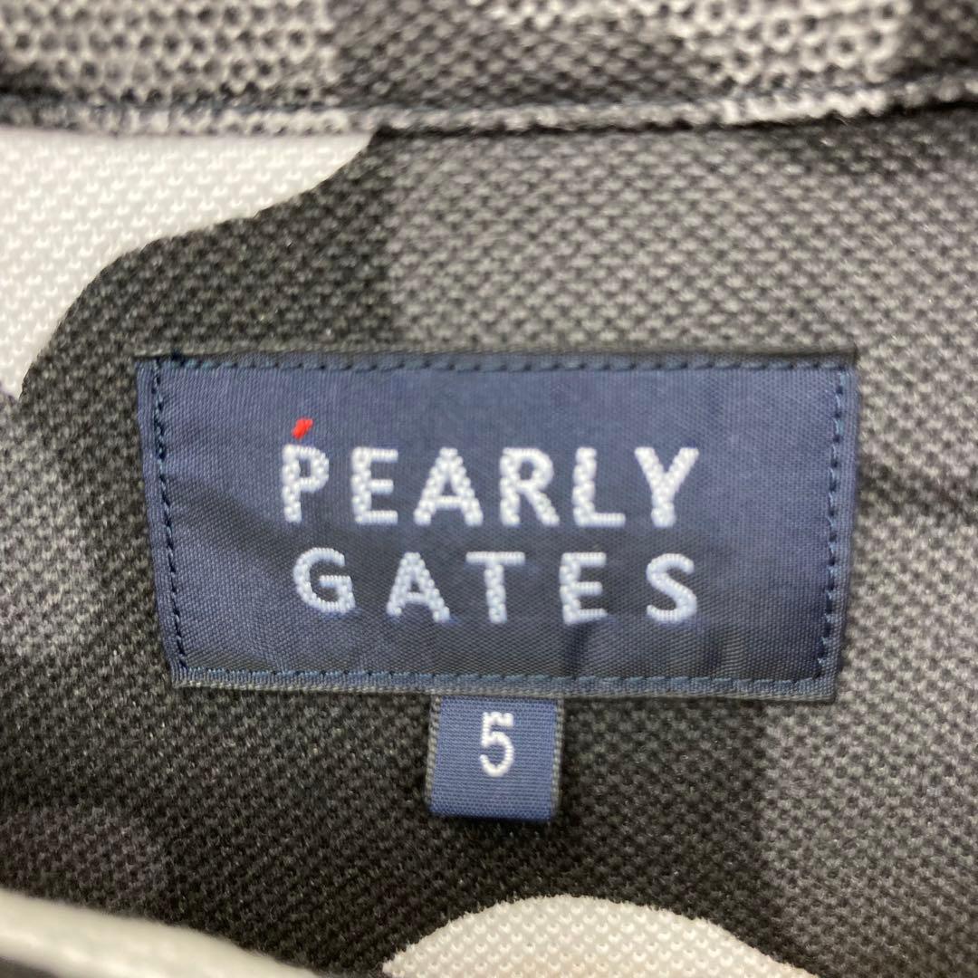 PEARLY GATES ゴルフ 長袖 ポロシャツ カモフラ 迷彩 マルチカラー