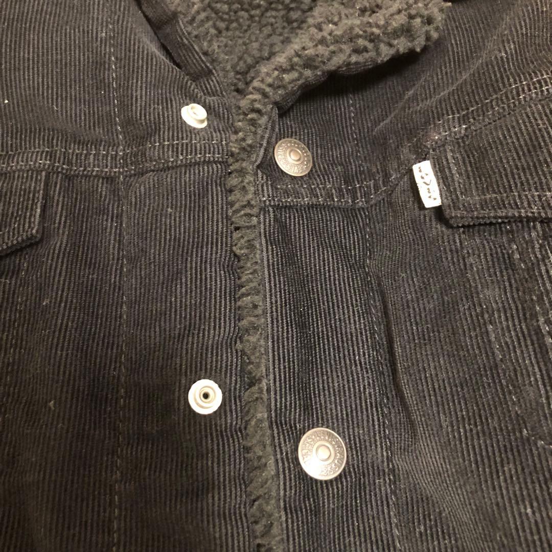 美品　LEVI'S ボア襟付きジャケット Ｌサイズ ブラック