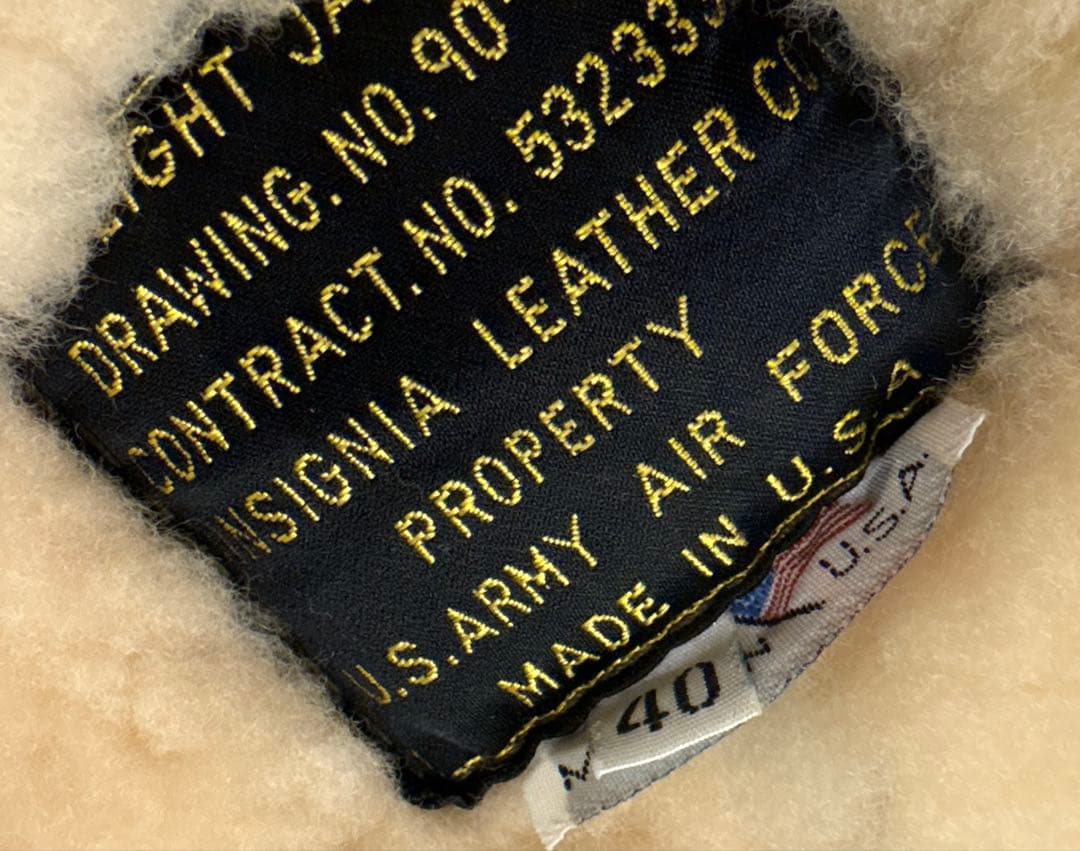 インシニアレザーUSA AN-J-4 size 40