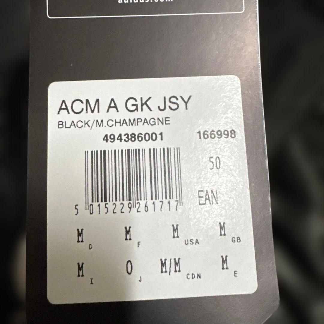 ACミラン adidas ブラックメッシュシャツ