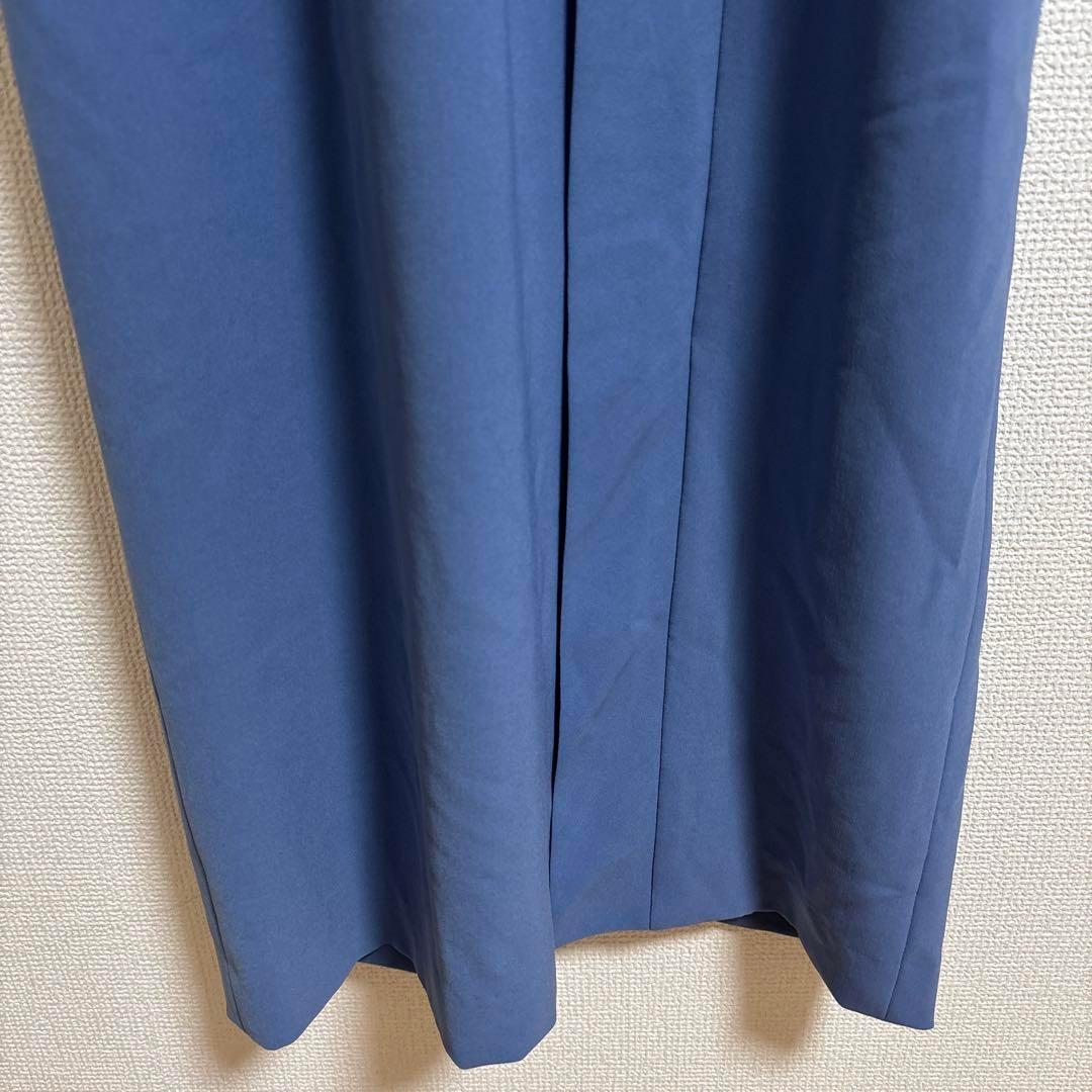 b362 ピンキー&ダイアン　上品Vネッククロスワンピース　金ベルト　フレンチ袖
