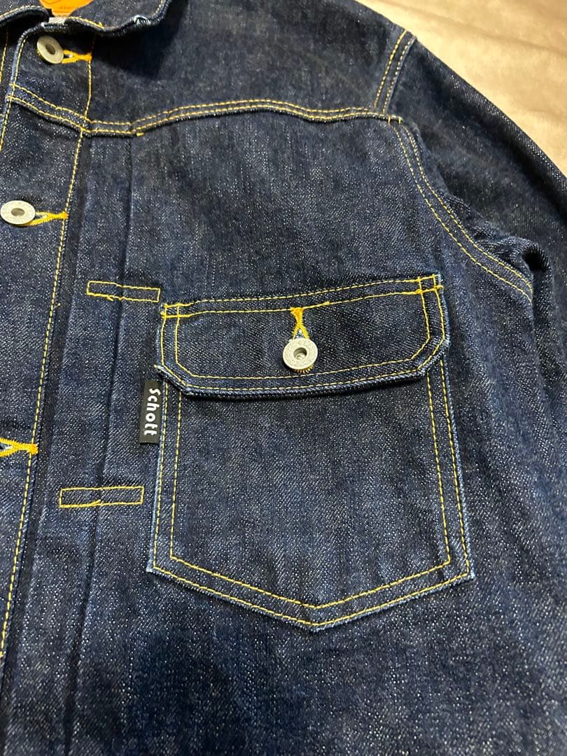 Schott 2nd デニムジャケット リジッド ハギ付き 限定品 大戦
