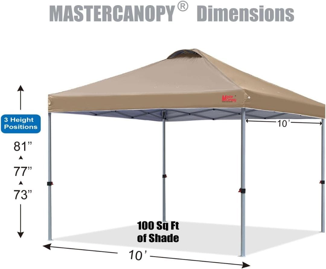 マスターキャノピー（MASTERCANOPY）ワンタッチタープテント 3Mカーキ