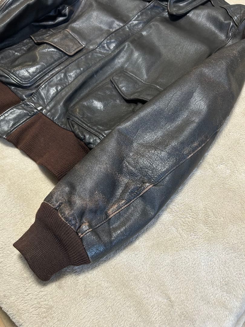 90s L.L.Bean A-2型 レザージャケット USA製 ブラウン 本革