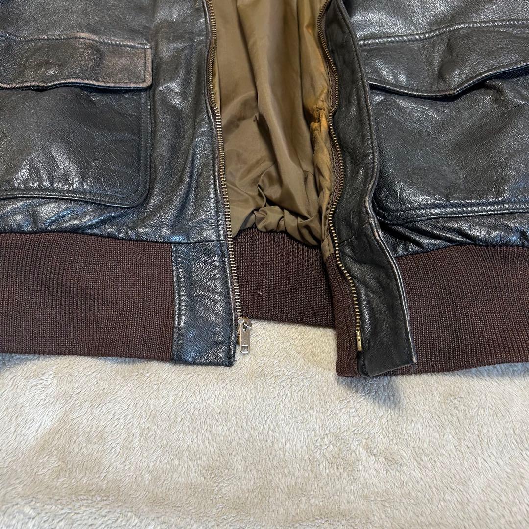 90s L.L.Bean A-2型 レザージャケット USA製 ブラウン 本革