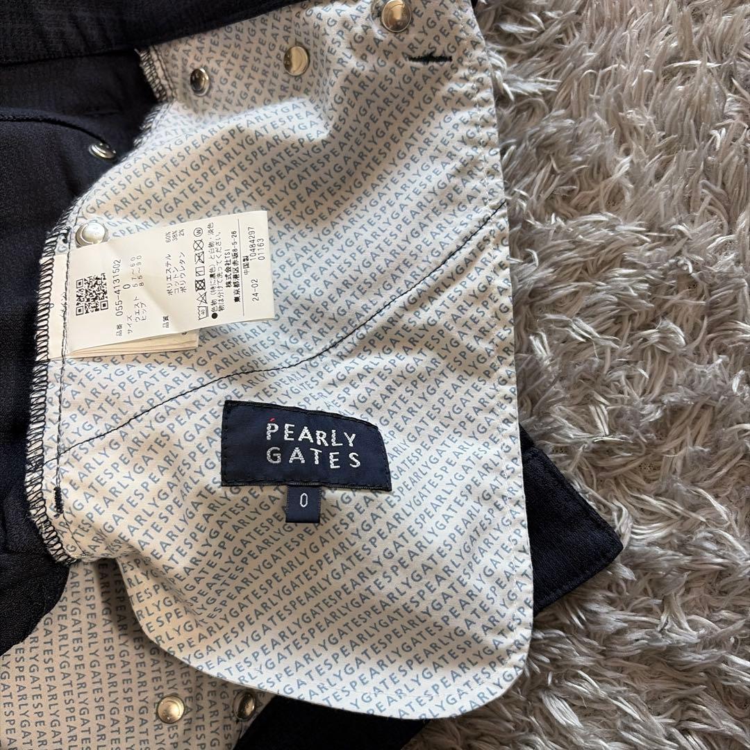 PEARIYGATES89ストレッチ 紺パンツ 、サイズ0,