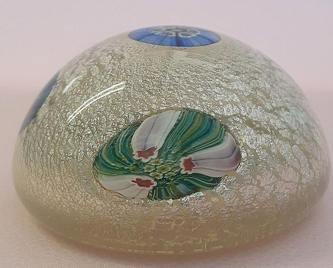 【送料無料】ベネチア　ムラーノ　ガラスウェイト　Murano　パール