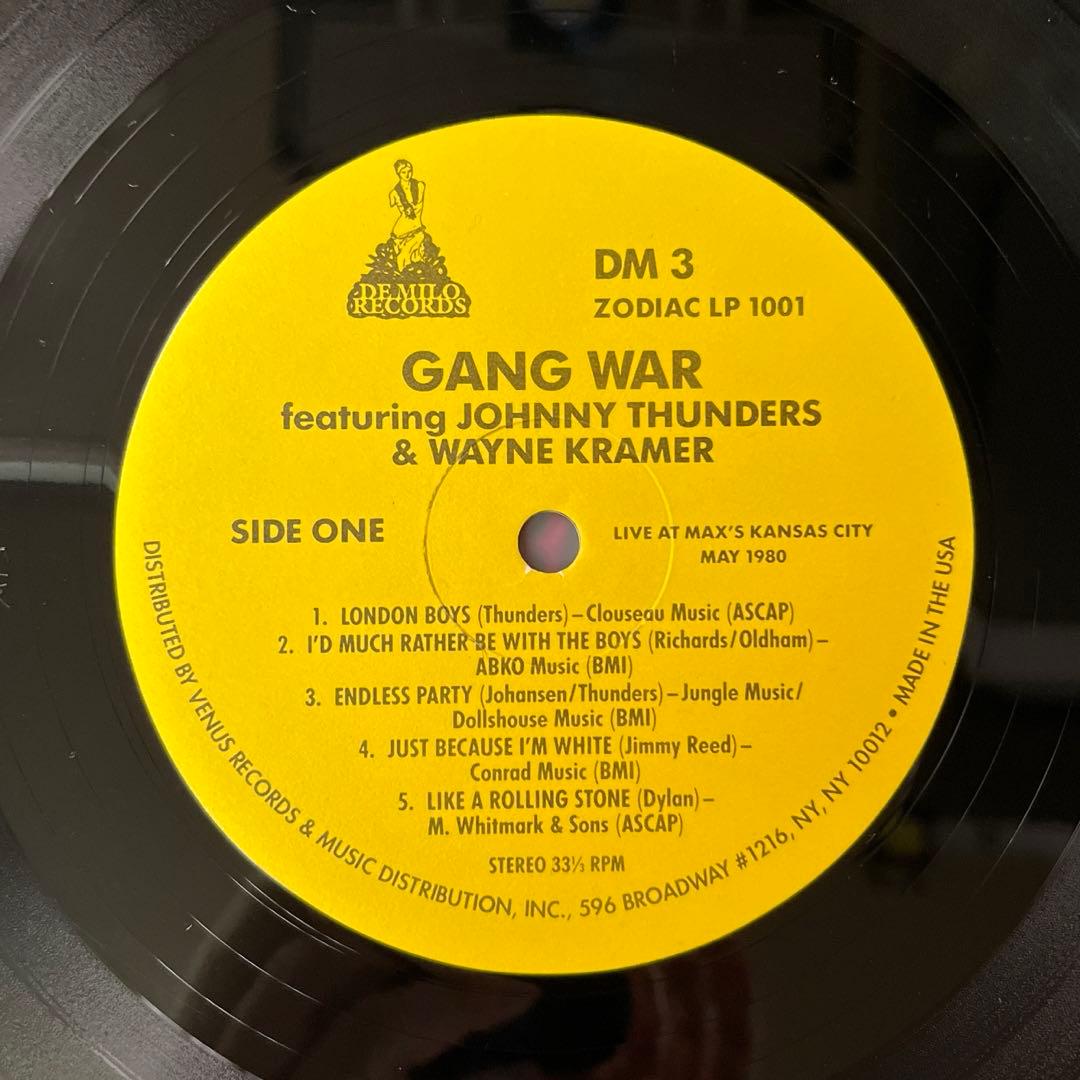 極美盤! JOHNNY THUNDERS & WAYNE KRAMER! LP