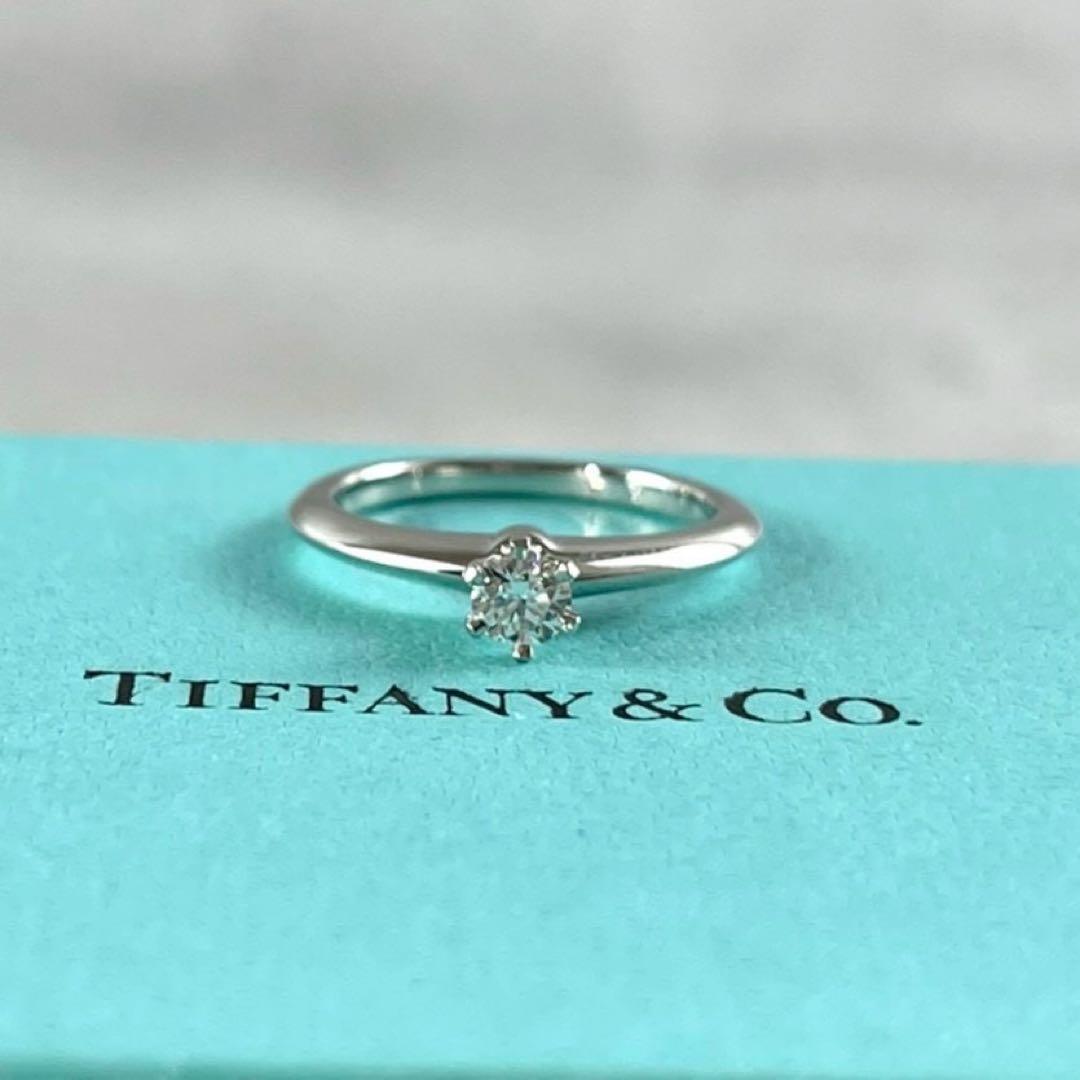 極美品✨Tiffany ソリティア セッティング リング Pt950 ダイヤ