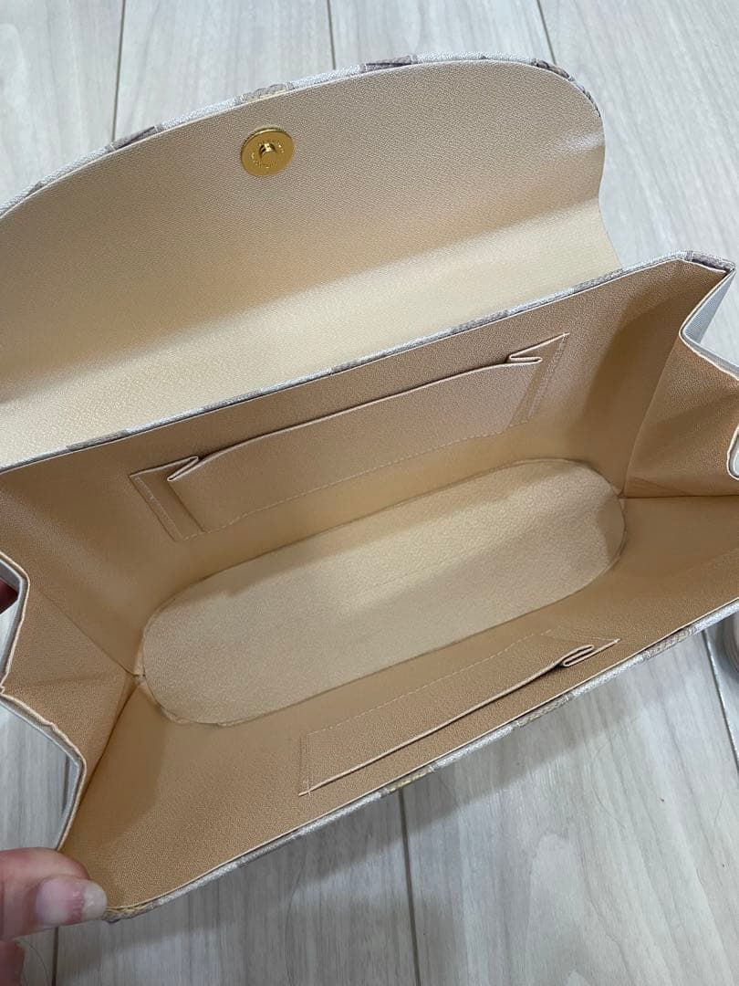 和バッグとシルバーゴールド下駄のセット