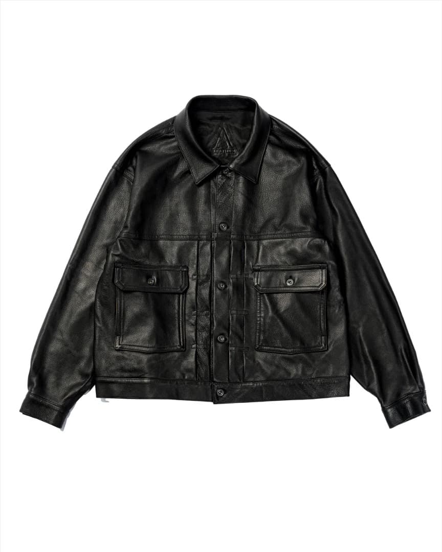 A leather TRUCKER JACKET トラッカージャケット OVY
