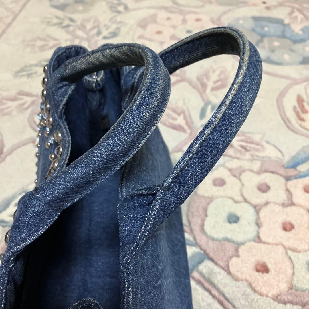 PRADAプラダカナパデニムビジュー付