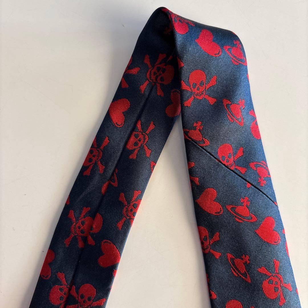 Vivienne Westwood スカル　ハート　オーブ　総柄　ネクタイ