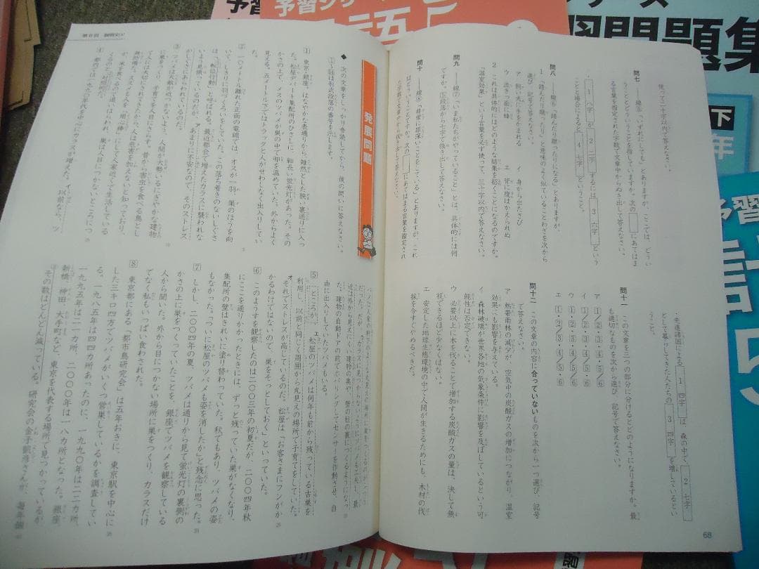 四谷大塚 　 5年予習　 国算理社/演習問題集/漢字/計算 　2019年度使用