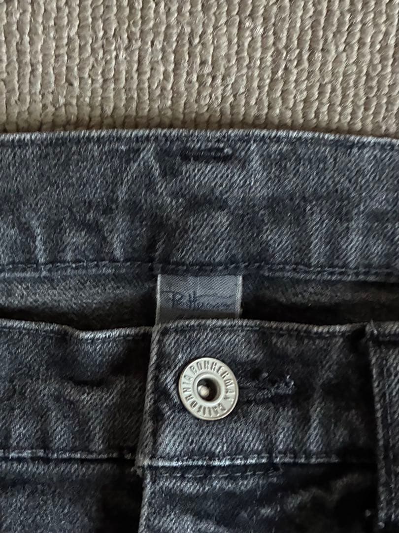 TAPERED SLIM STRAIGHT BLACK DENIMロンハーマン