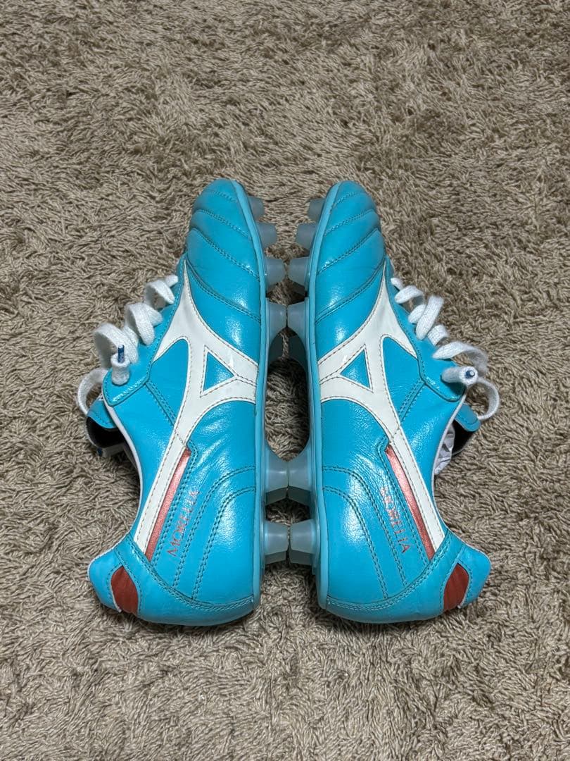 【箱、袋付き】サッカースパイク　モレリア2 JAPAN カタールW杯　水色