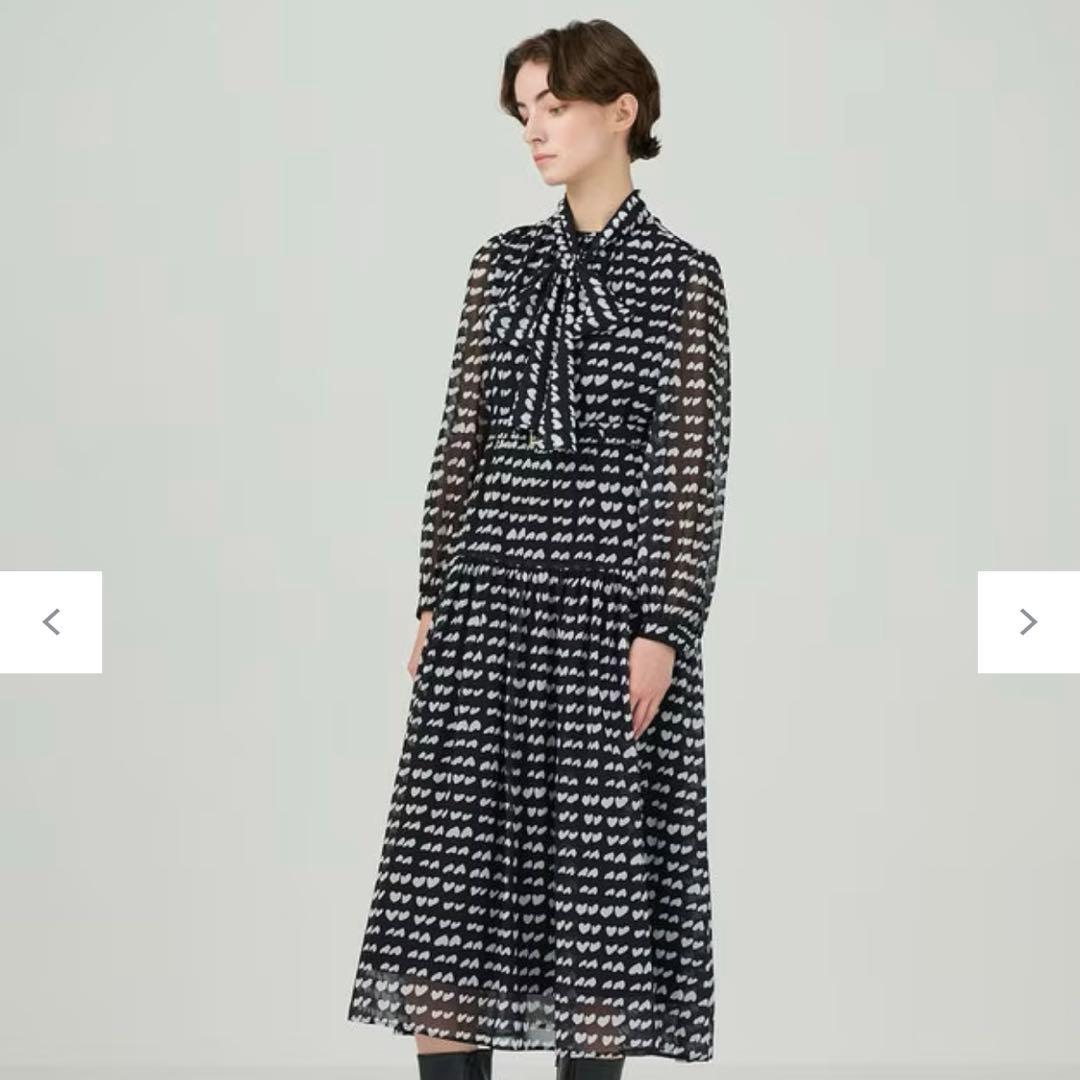 【美品✨】ダイアグラム　ハートキカプリントワンピース　38 2024年