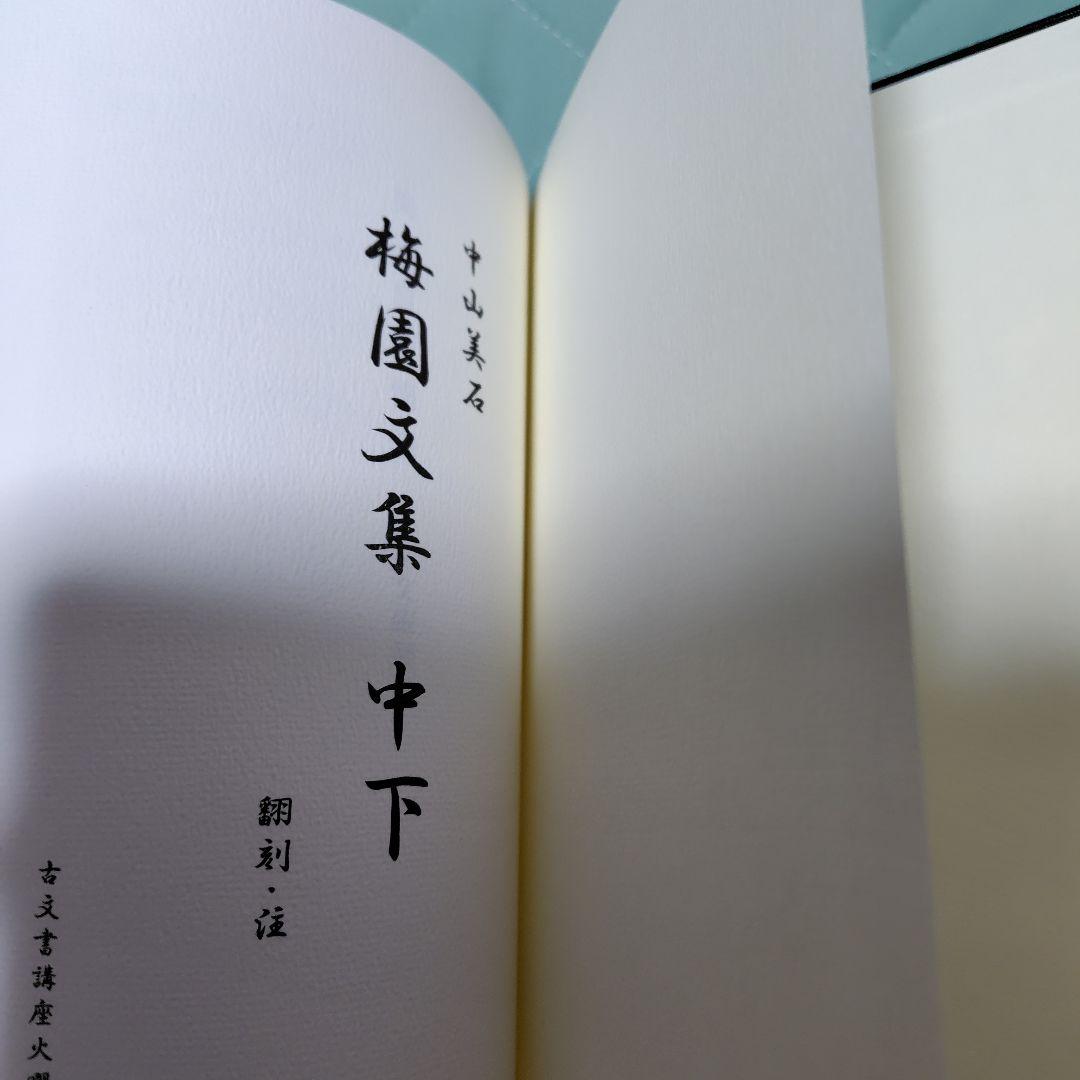 【絶版】梅園文集　上中下　中山美石