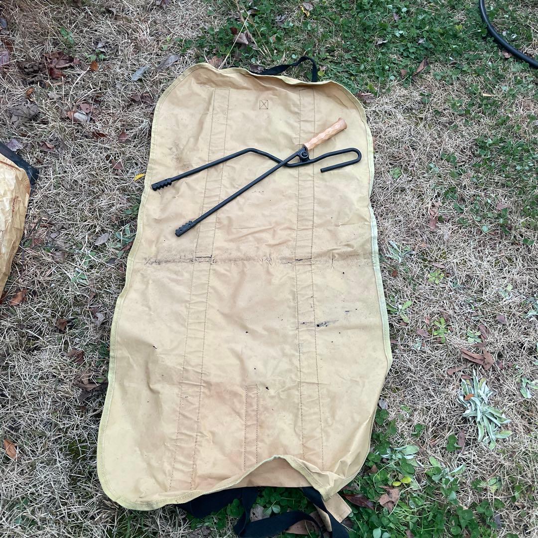 Hot camp fire base 焚き火台L 薪ばさみ、薪バッグ焚き火セット