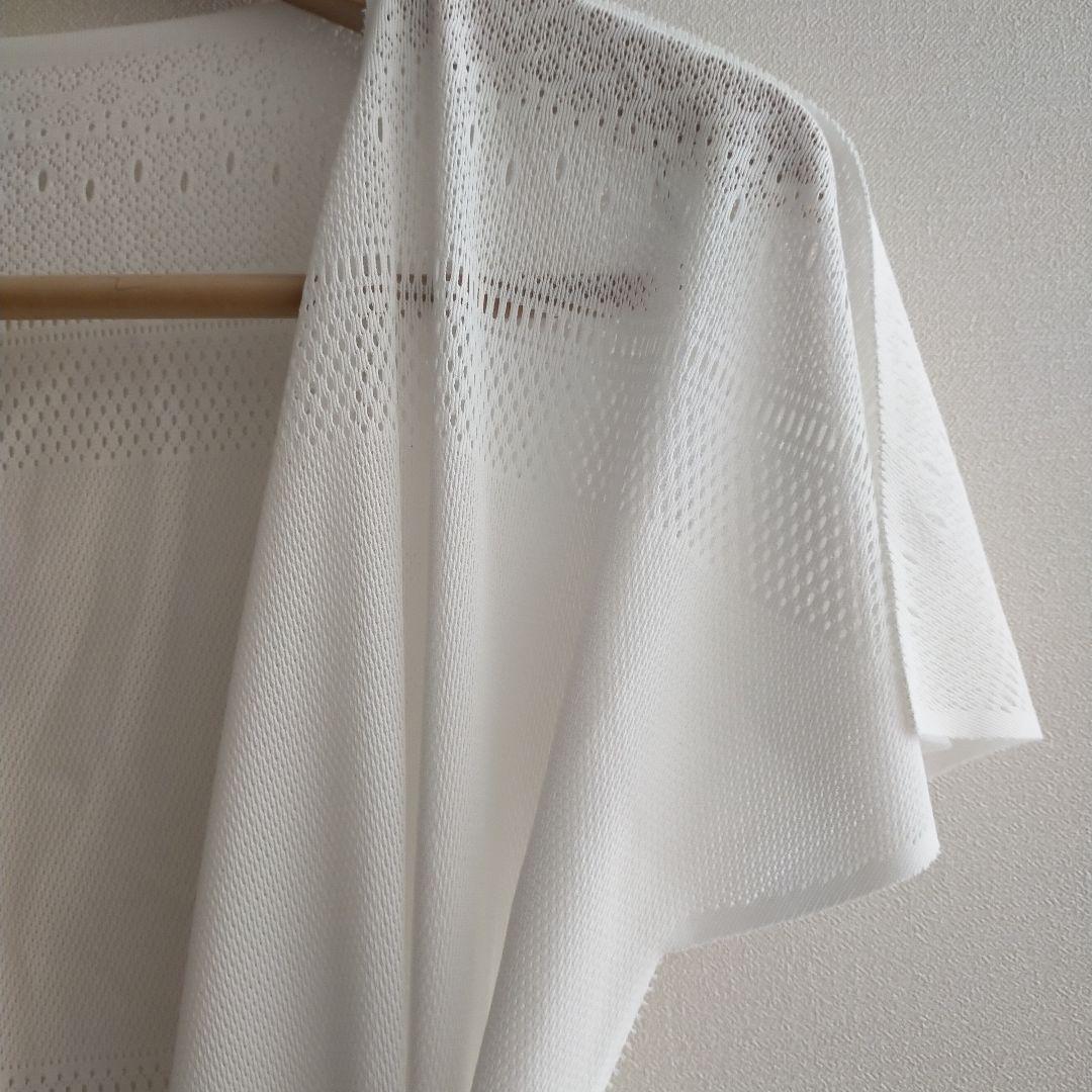 チャコット　レースニット　カシュクールワンピース　白　Mサイズ