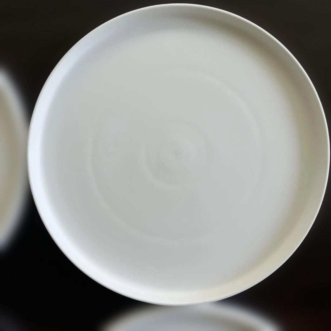 MORIYAMA 白マット縁高プレート26cmＨ2.1cm 4枚セット