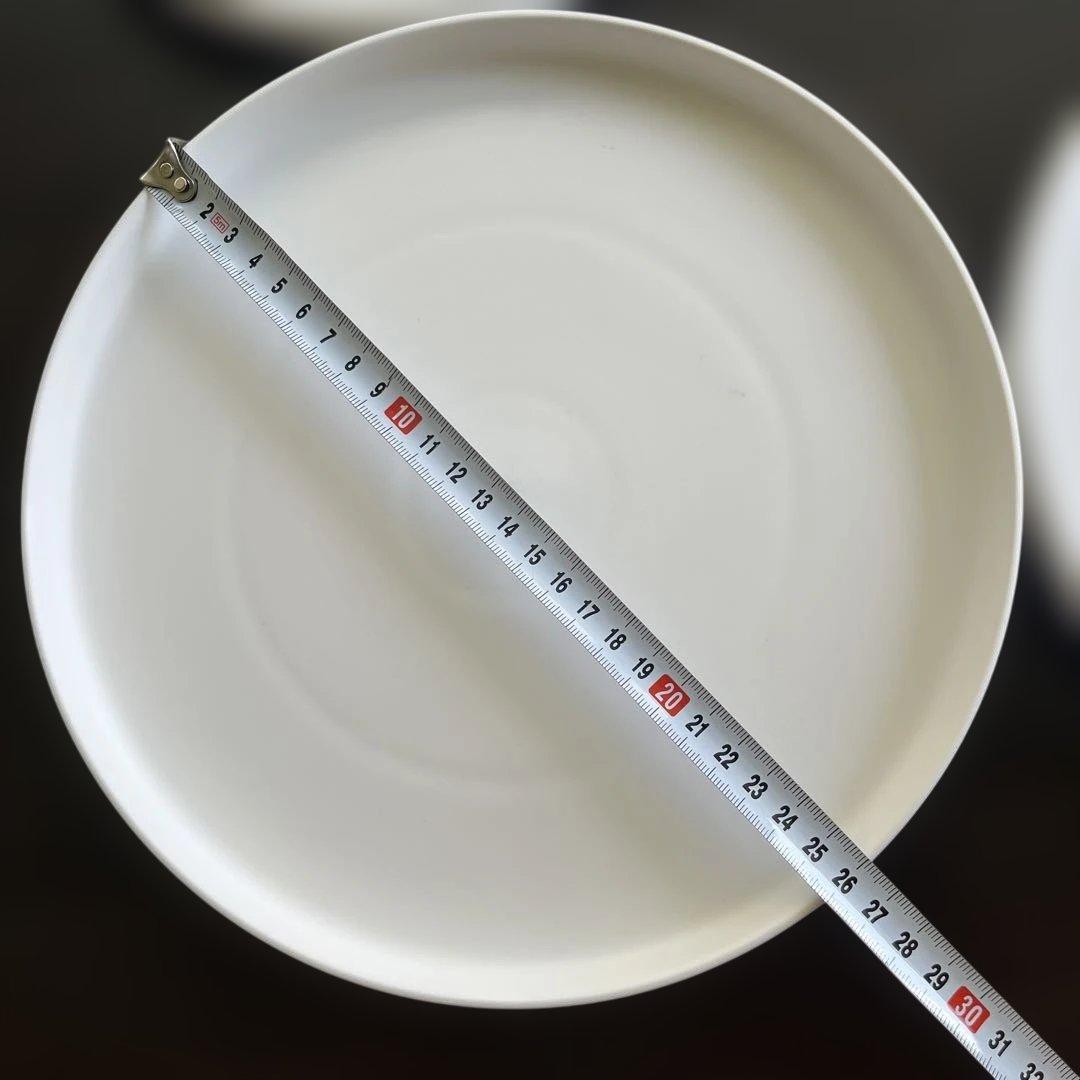 MORIYAMA 白マット縁高プレート26cmＨ2.1cm 4枚セット