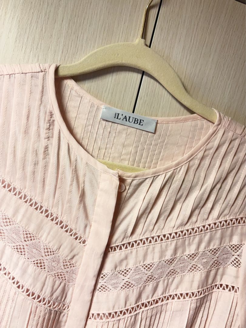 新品♡laubeblanc Pin-tuck Lace Mini Dress