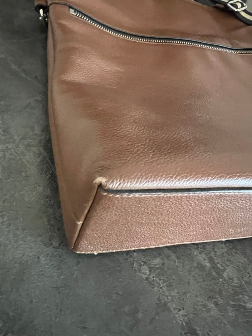【Coach／コーチ】ブラウン　レザー　トート　ショルダー　2WAYバッグ